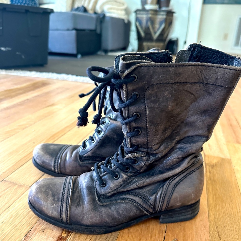 All Saints lace up military boots - 38 - 6.5